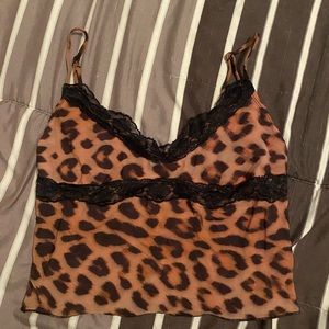 leopard print cami top